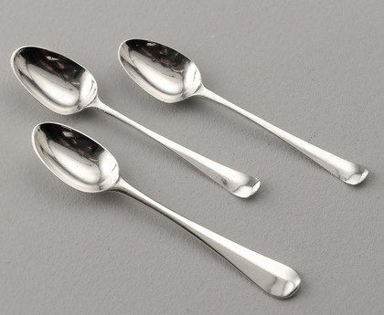 A Collection of 3 18th Century Miniature Toy or Snuff Spoons - Christian Hillan